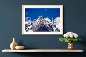 Himalayas at Night Time in Badrinath - Fine Art Photograph Print